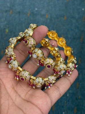 Heritage Ruby Crystal Bangle (Openable)