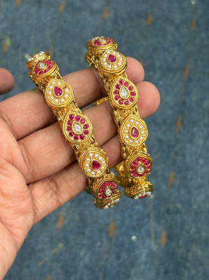 Polki Ruby Gold Pacheli (Openable)