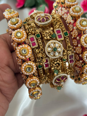 Heritage Gold Flower Stack (Single Hand)